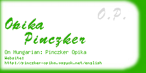 opika pinczker business card